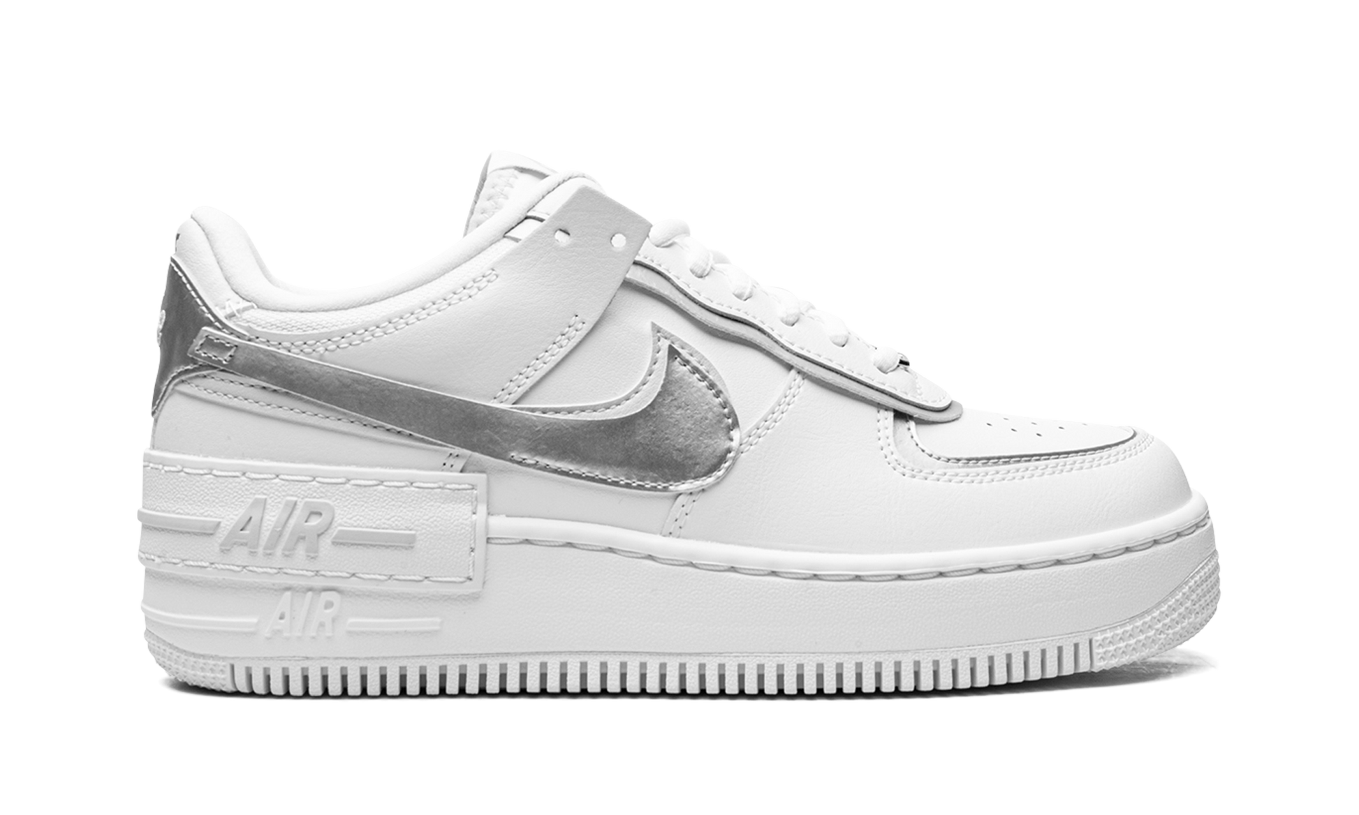 Af1 Shado Mns Wmns "white Metallic Silver" - 6