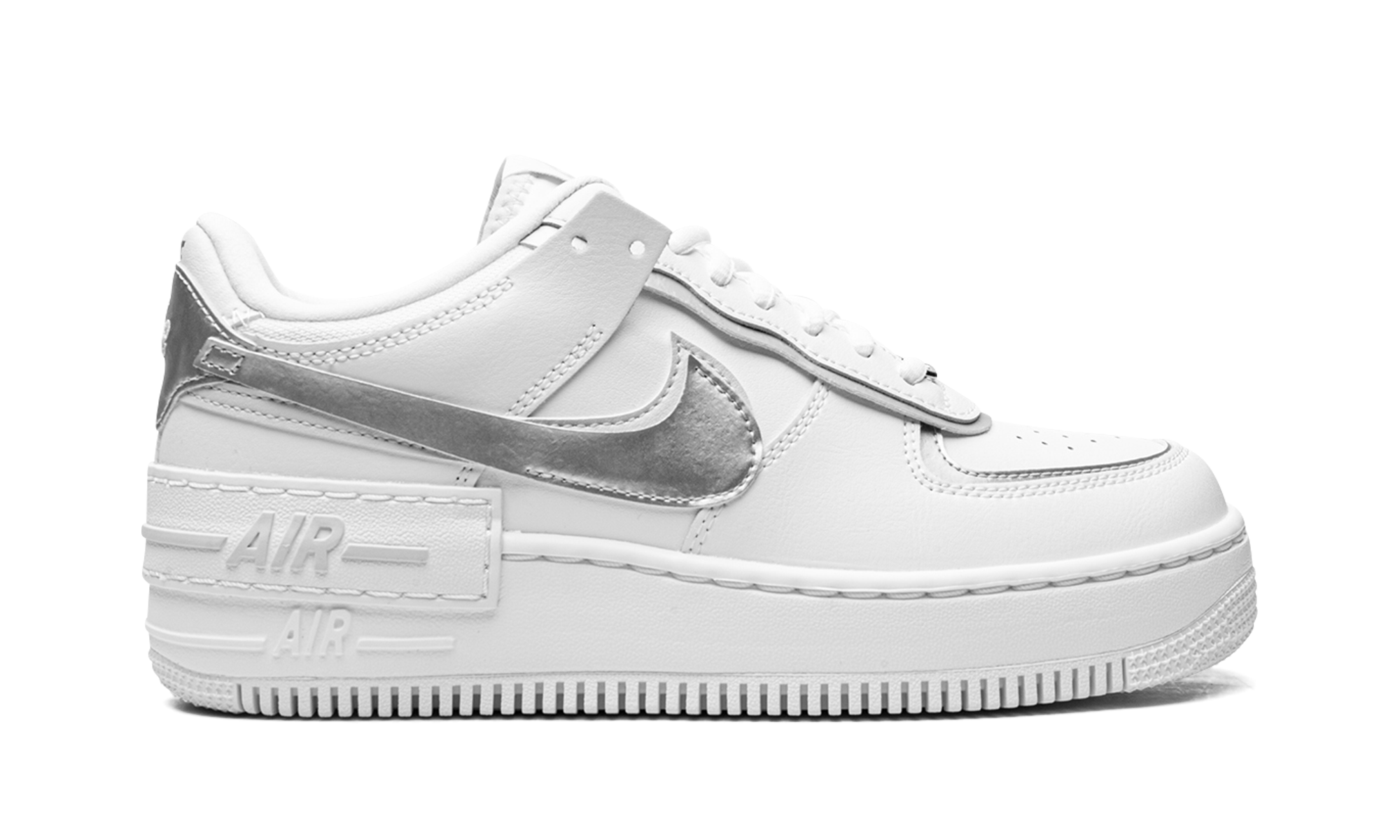 Af1 Shado Mns Wmns "white Metallic Silver" - 6