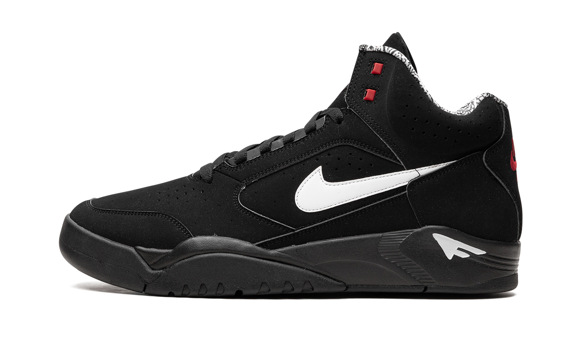 Air Flight Lite Mid "black White Varsity Red" - 1