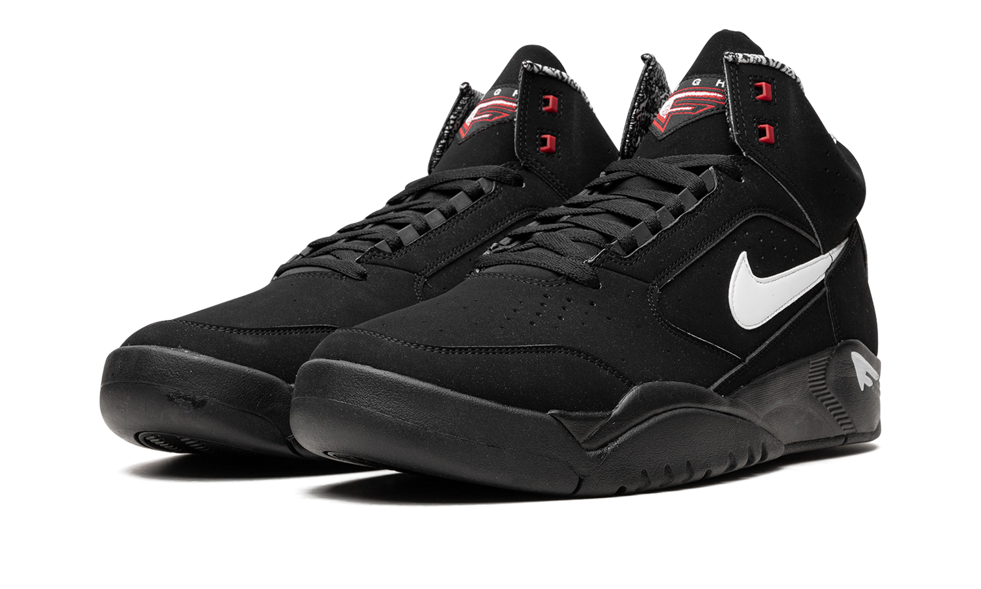 Air Flight Lite Mid "black White Varsity Red" - 2