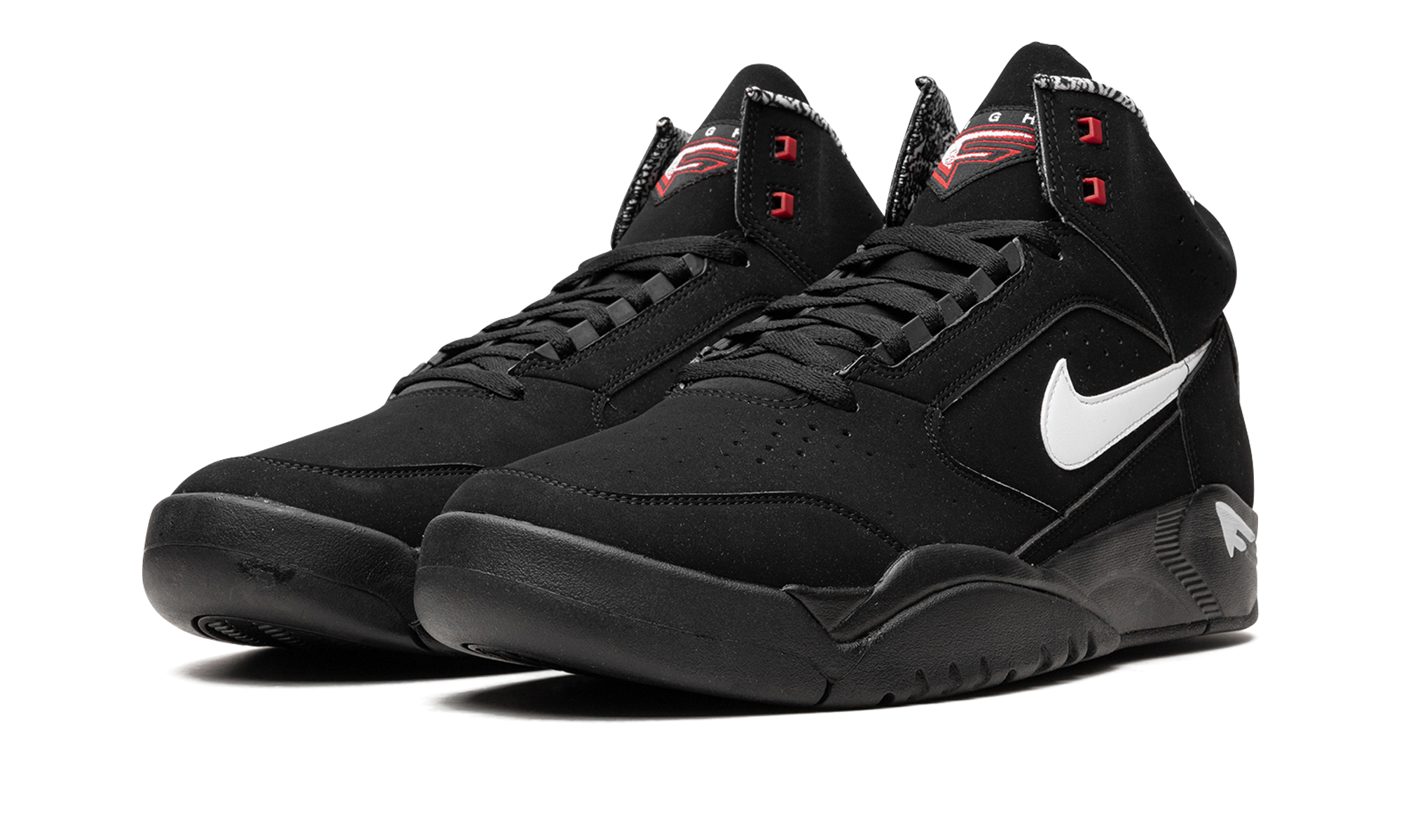 Air Flight Lite Mid "black White Varsity Red" - 2
