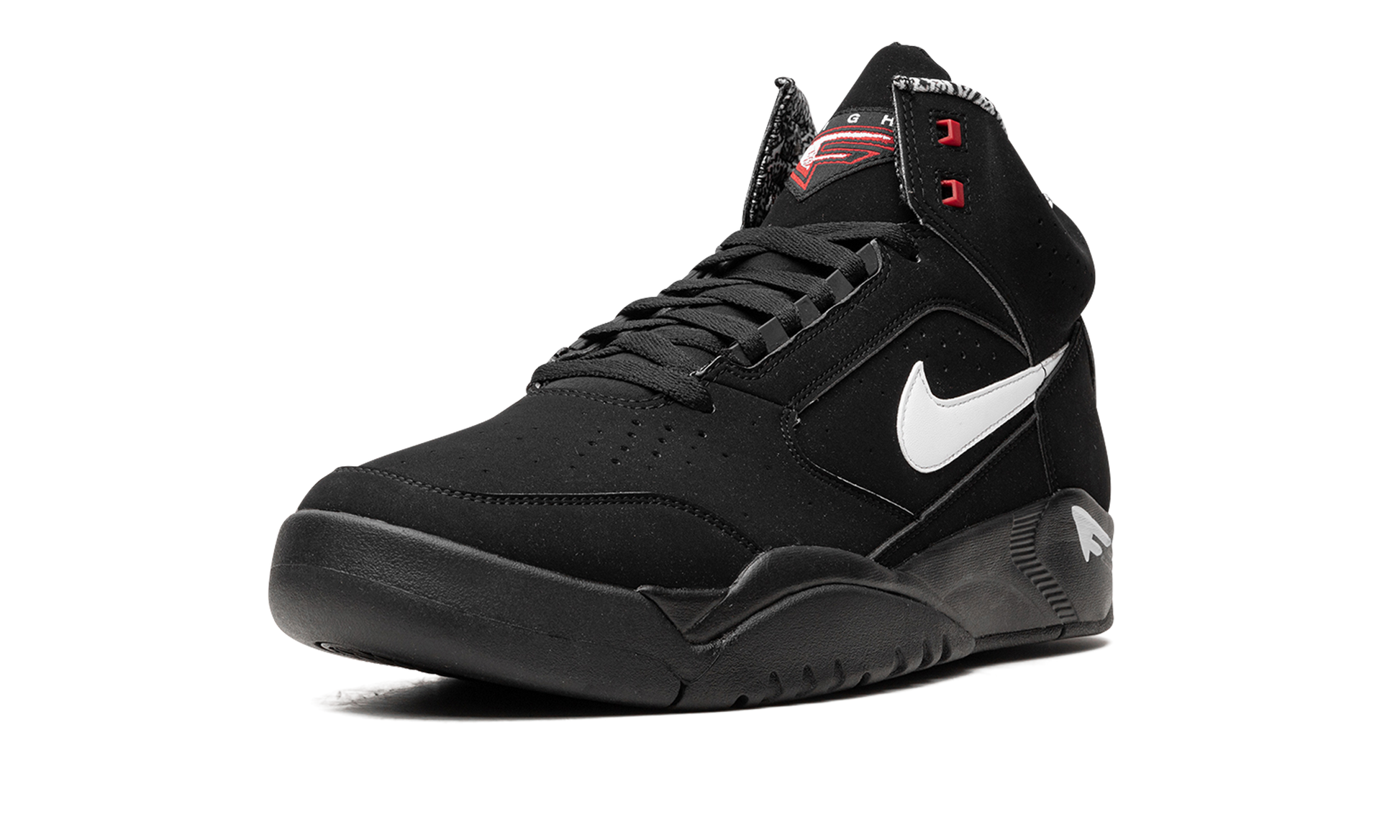 Air Flight Lite Mid "black White Varsity Red" - 4