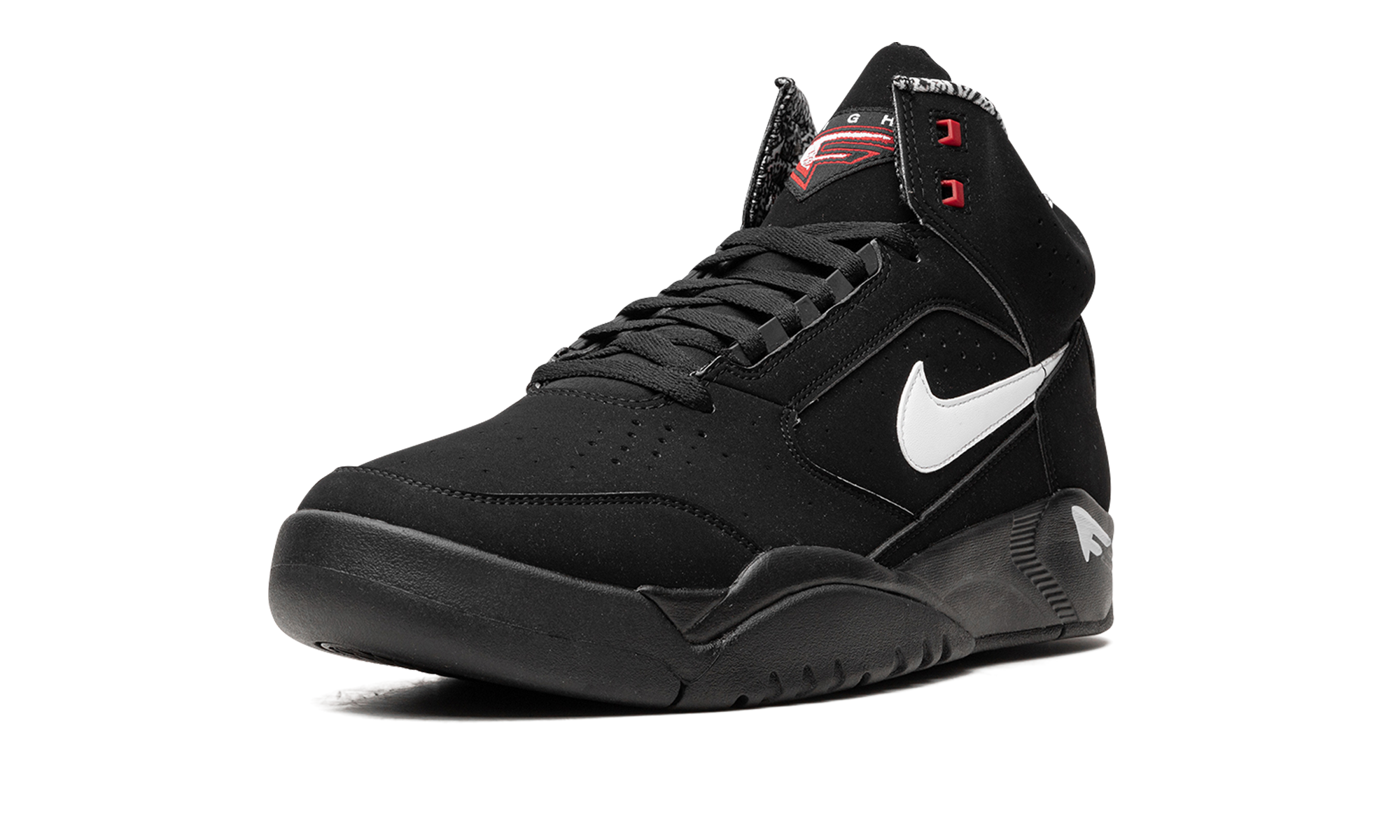 Air Flight Lite Mid "black White Varsity Red" - 4