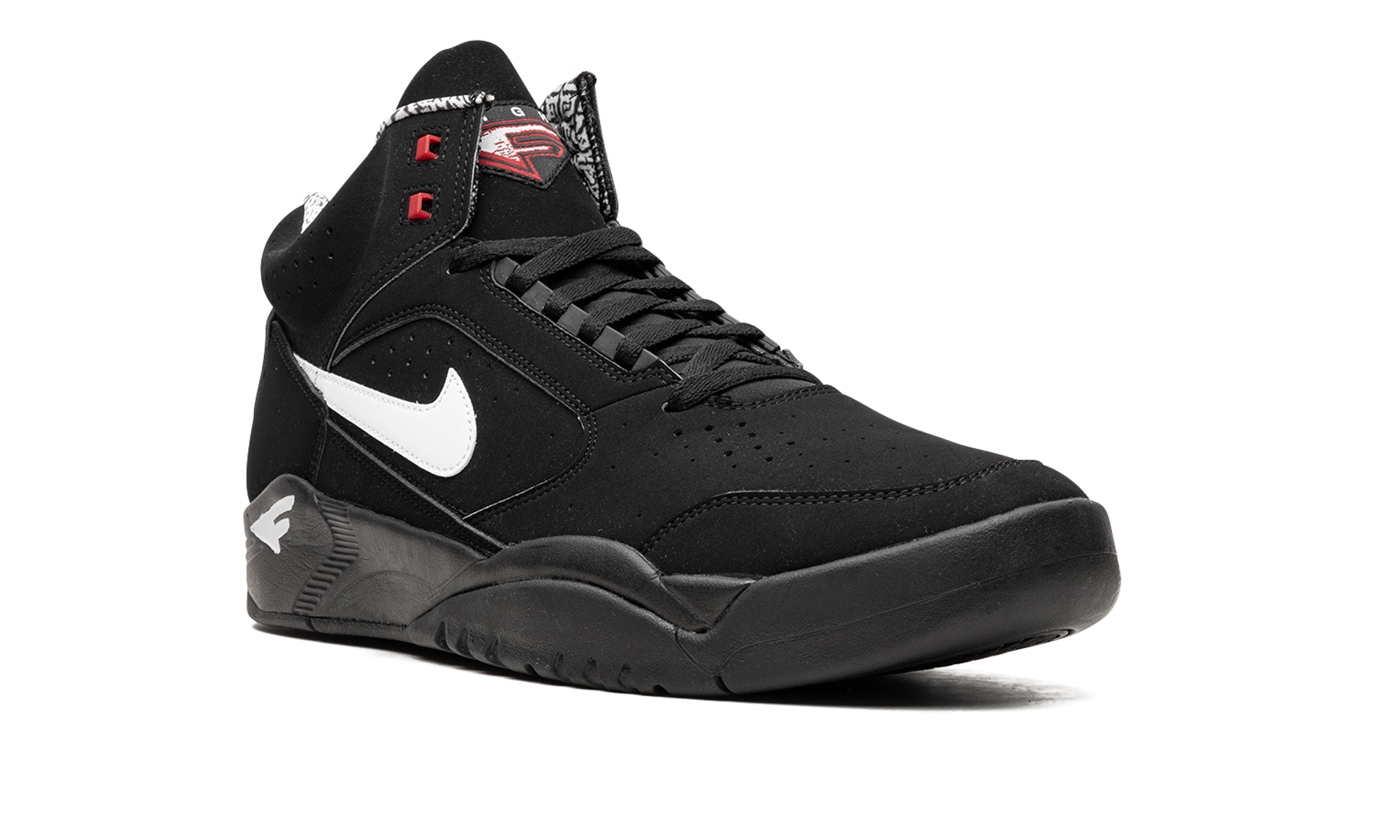 Air Flight Lite Mid "black White Varsity Red" - 7