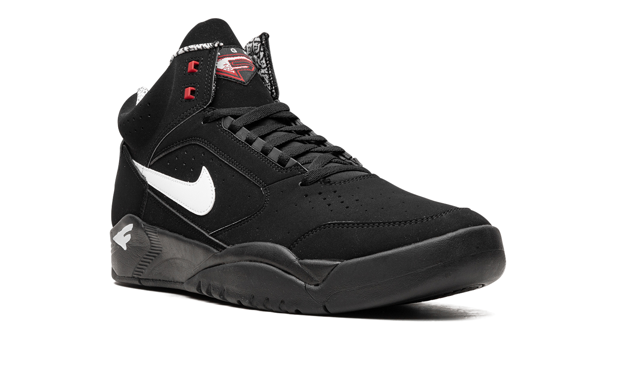 Air Flight Lite Mid "black White Varsity Red" - 7