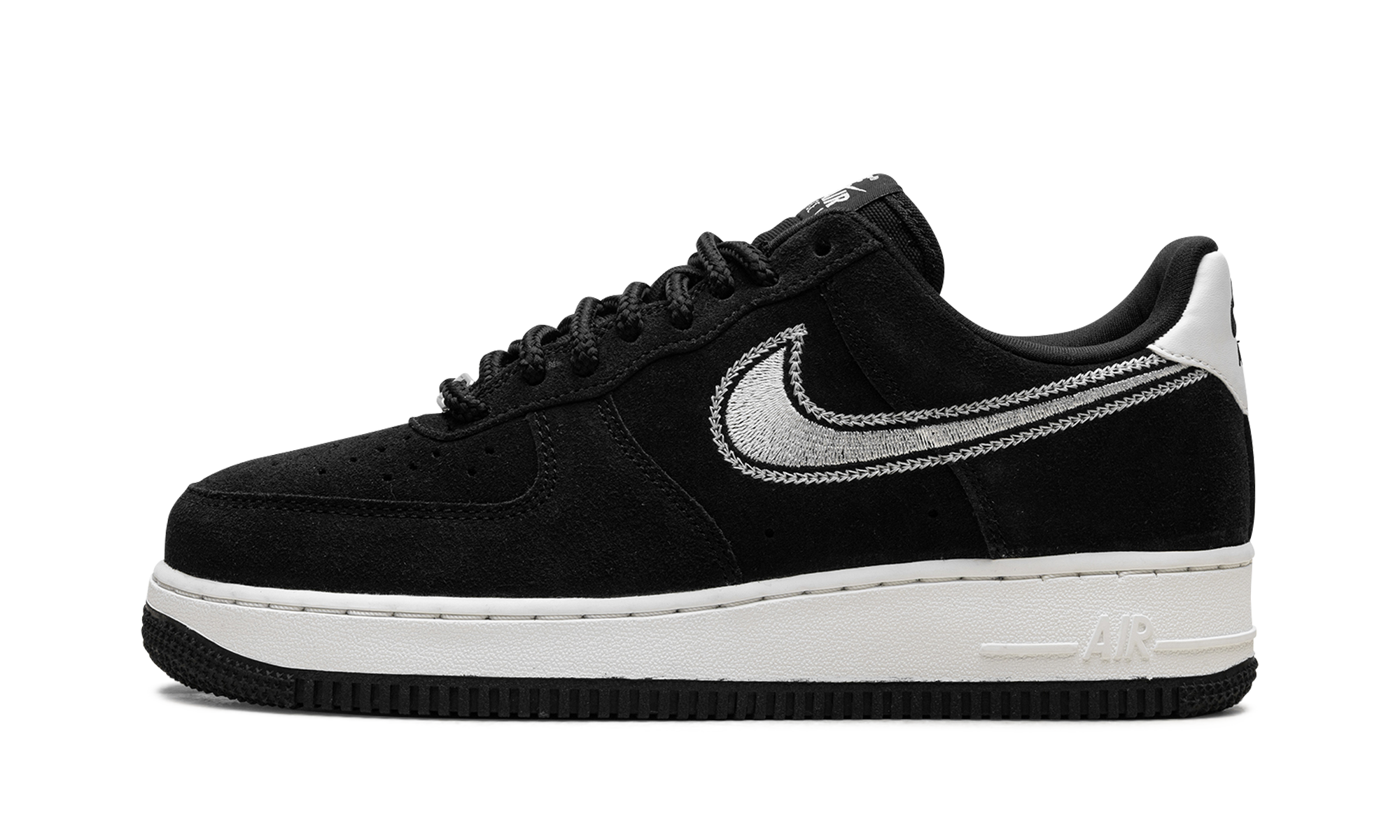 Air Force 1 Low '07 Lv8 "black Sail Embroidered Swoosh" - 1