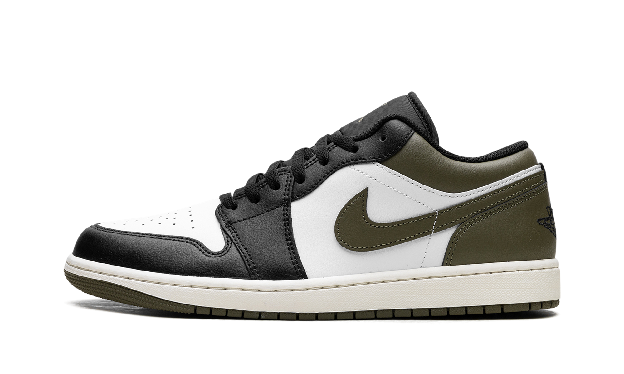 Air Jordan 1 Low "black Toe Medium Olive" - 1