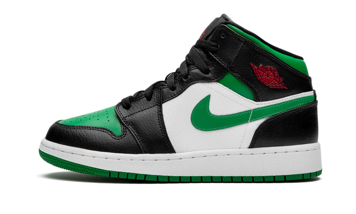 Air Jordan 1 Mid Gs "green Toe" - 1