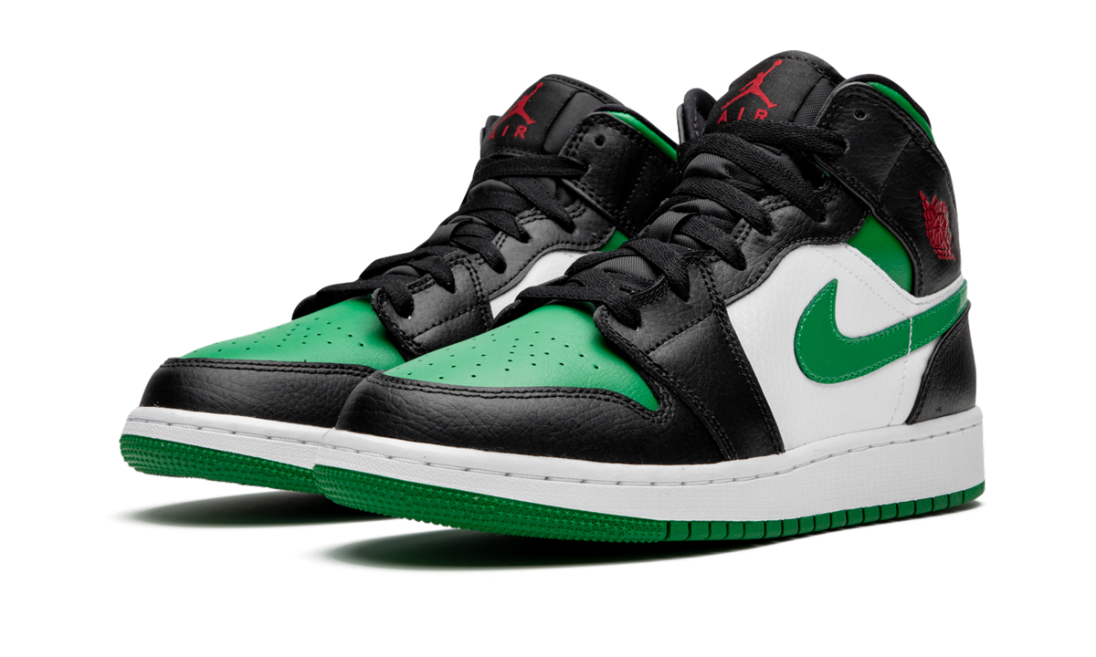 Air Jordan 1 Mid Gs "green Toe" - 2