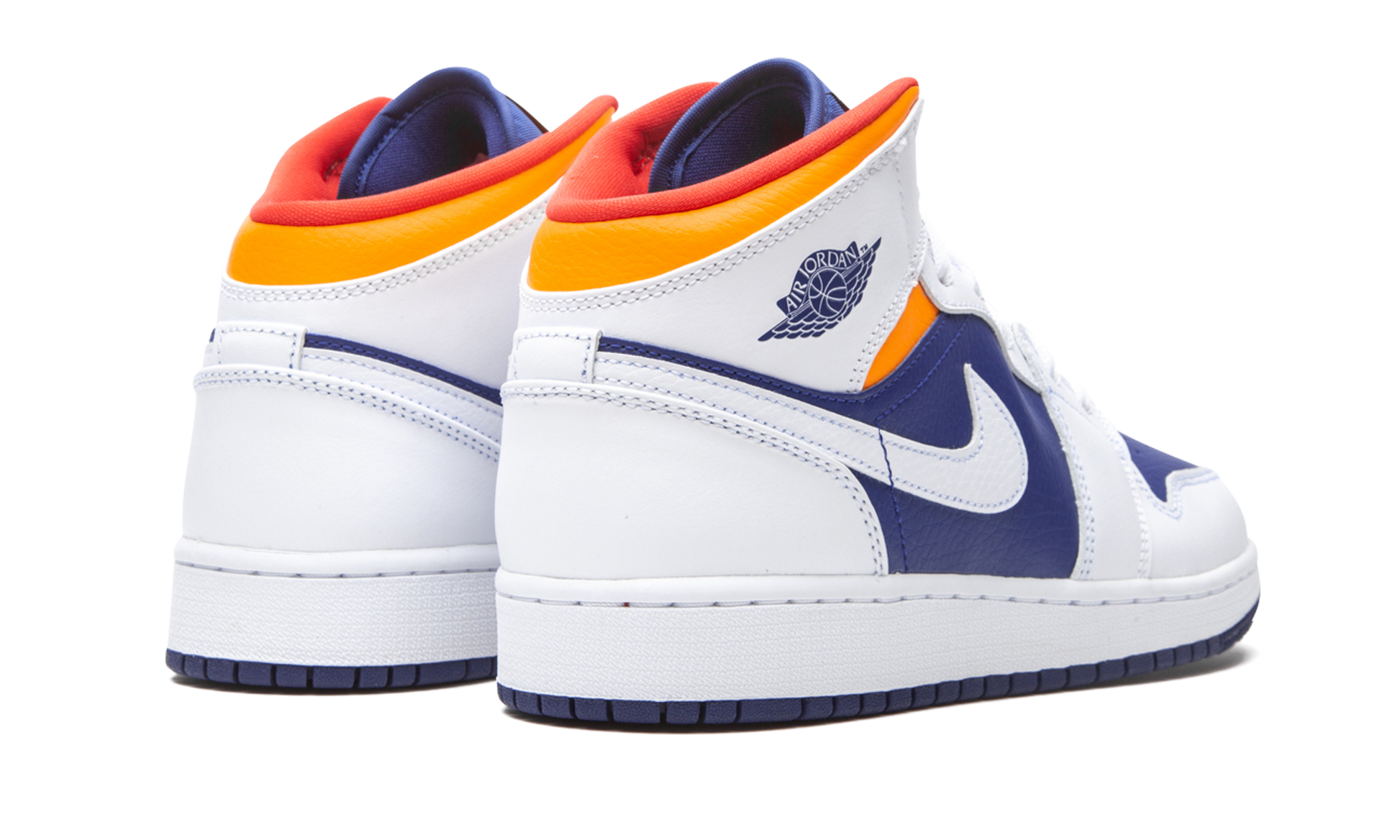 Air Jordan 1 Mid Gs "white Deep Royal Blue" - 3