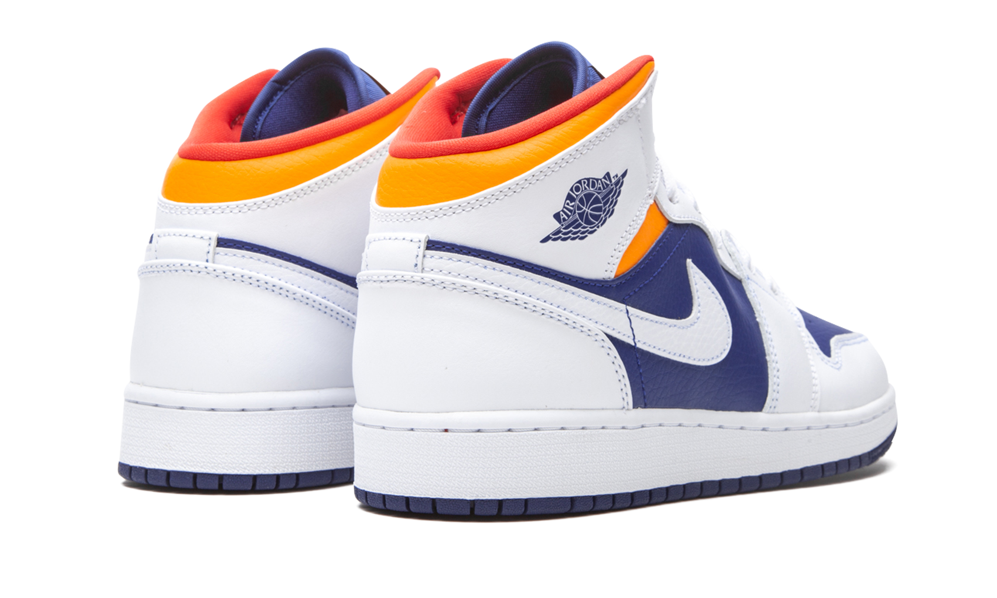 Air Jordan 1 Mid Gs "white Deep Royal Blue" - 3