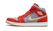Air Jordan 1 Mid Se "denim Red Suede" - 1