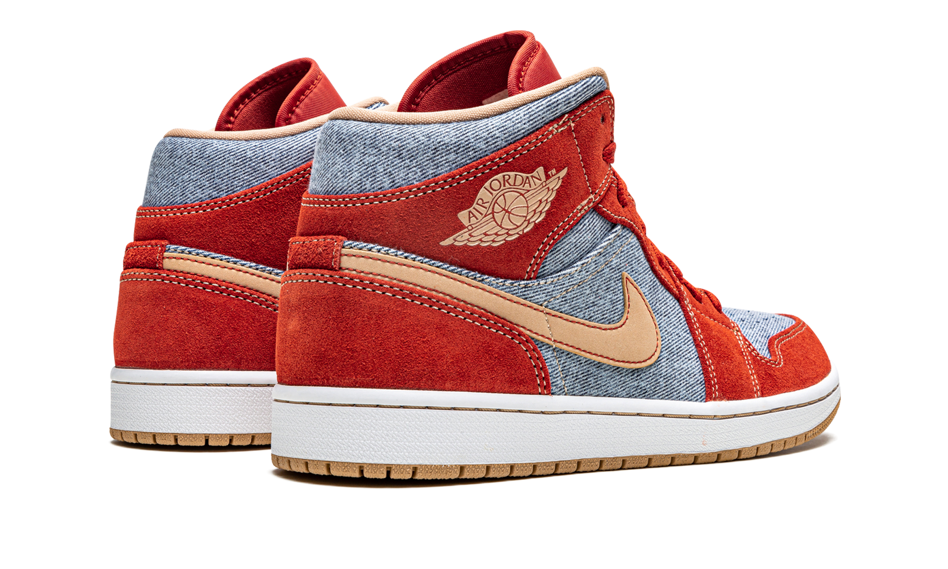 Air Jordan 1 Mid Se "denim Red Suede" - 3