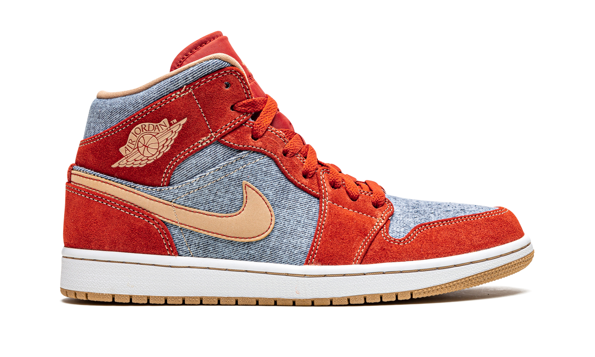 Air Jordan 1 Mid Se "denim Red Suede" - 6