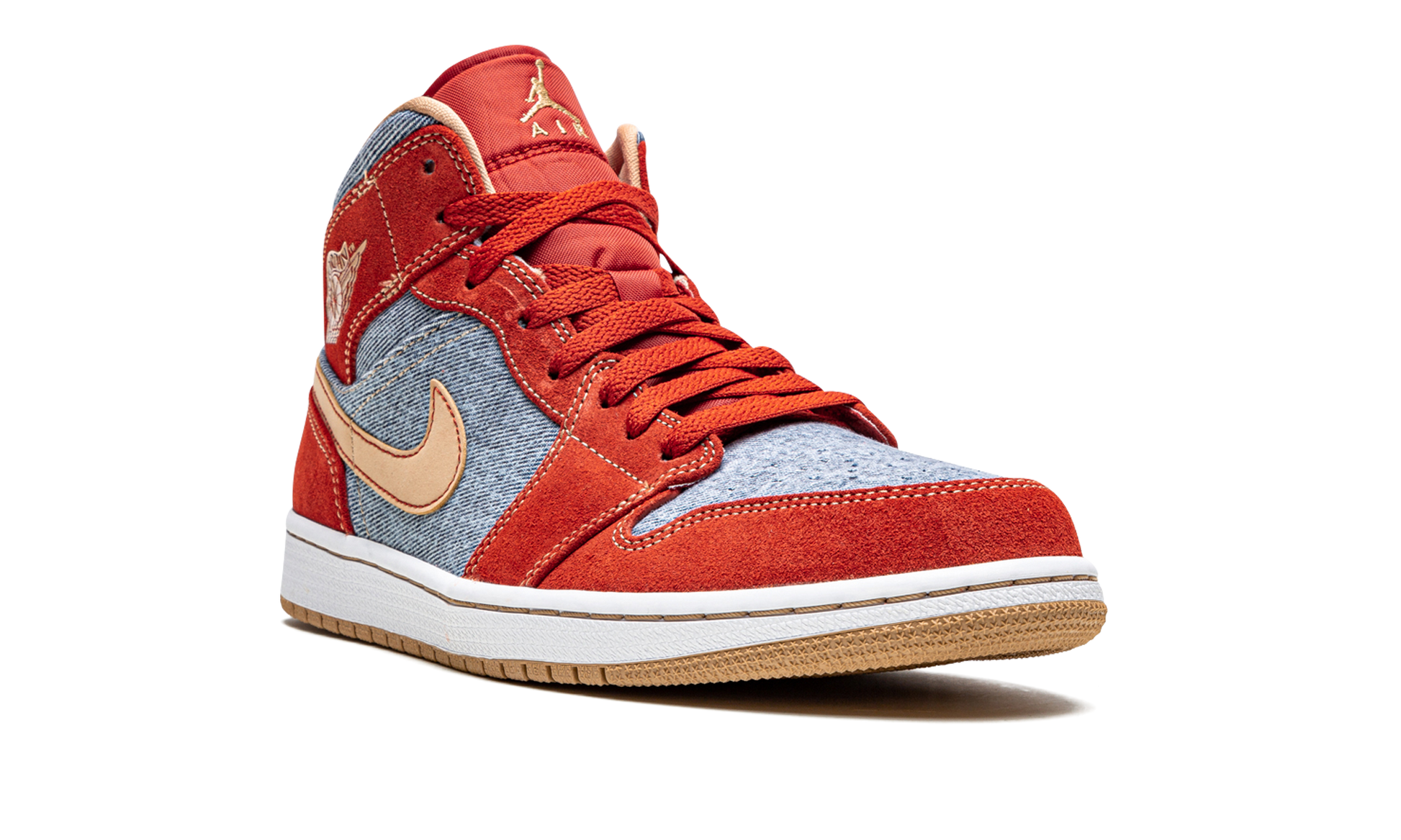Air Jordan 1 Mid Se "denim Red Suede" - 7