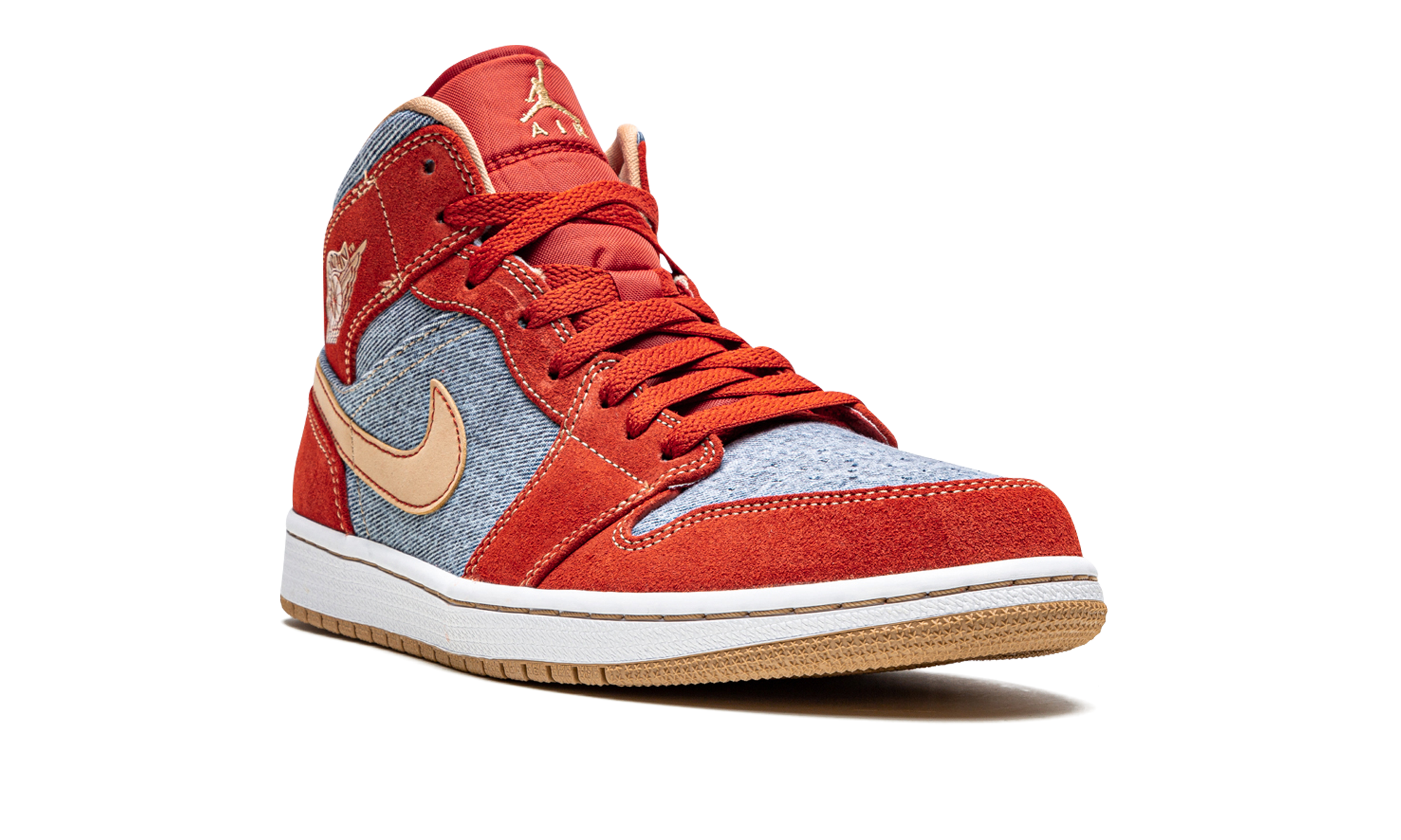 Air Jordan 1 Mid Se "denim Red Suede" - 7