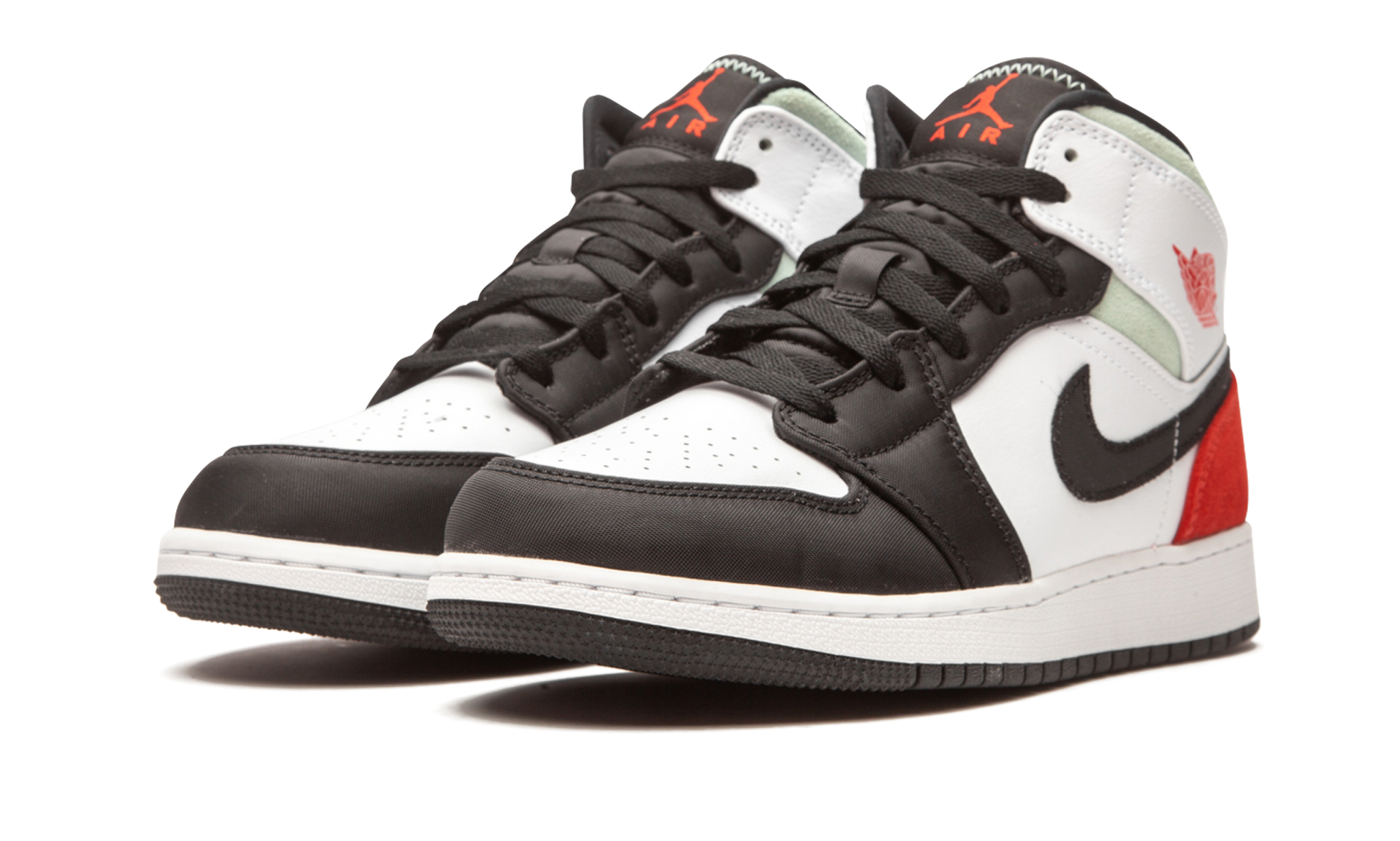 Air Jordan 1 Mid Se Gs "red / Grey / Black Toe" - 2