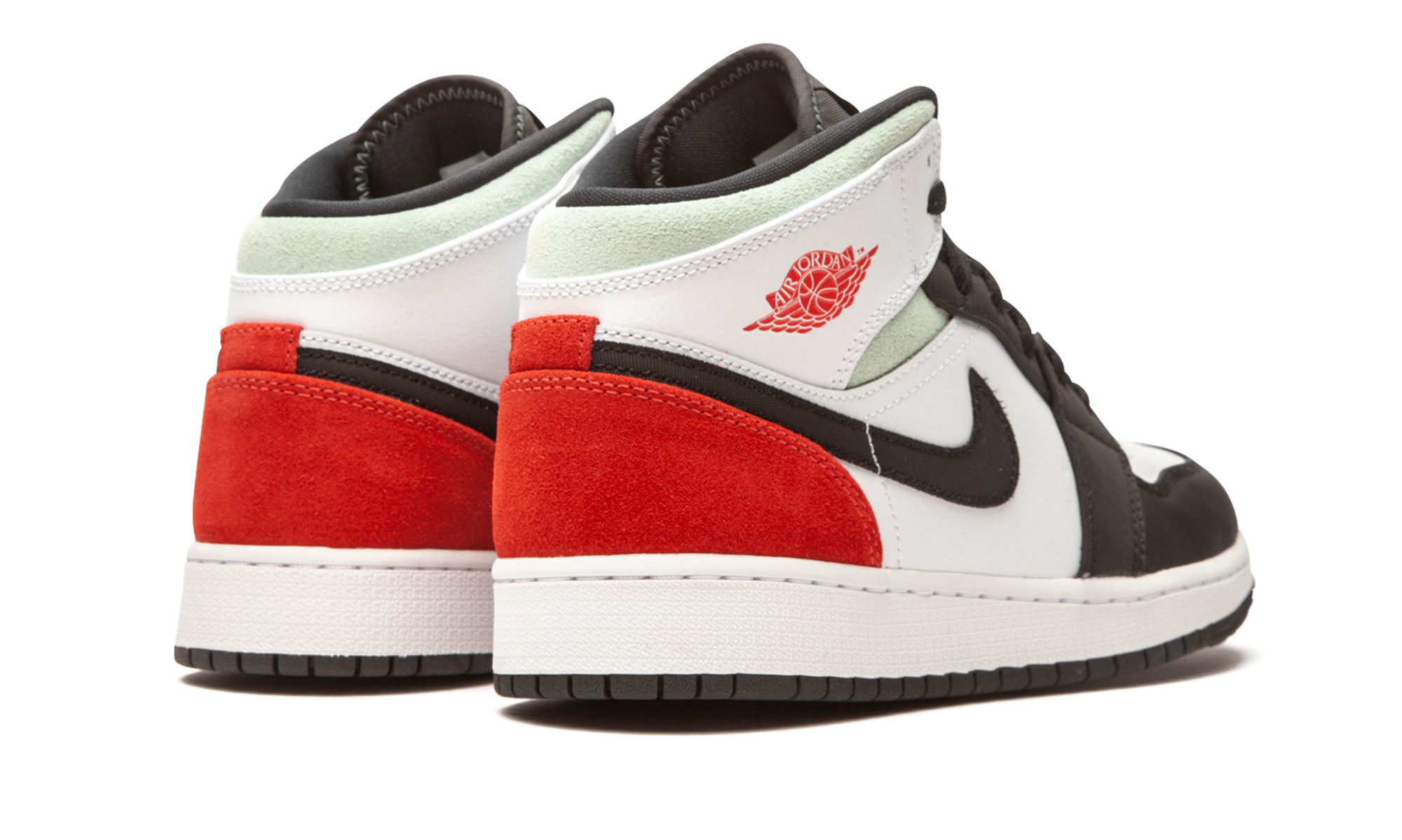 Air Jordan 1 Mid Se Gs "red / Grey / Black Toe" - 3
