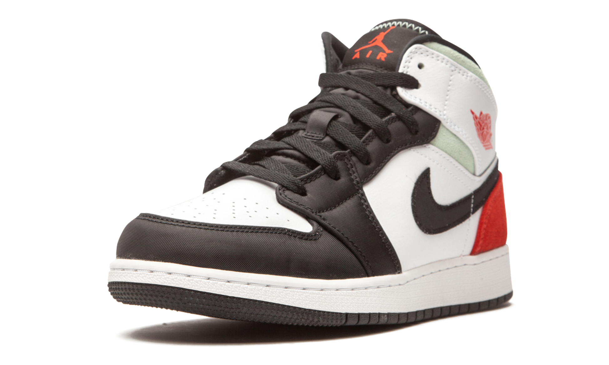 Air Jordan 1 Mid Se Gs "red / Grey / Black Toe" - 4