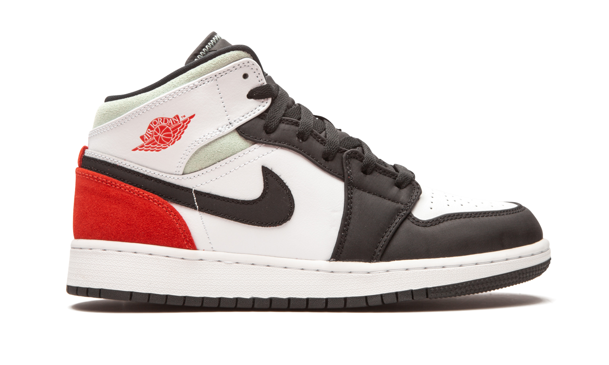 Air Jordan 1 Mid Se Gs "red / Grey / Black Toe" - 6