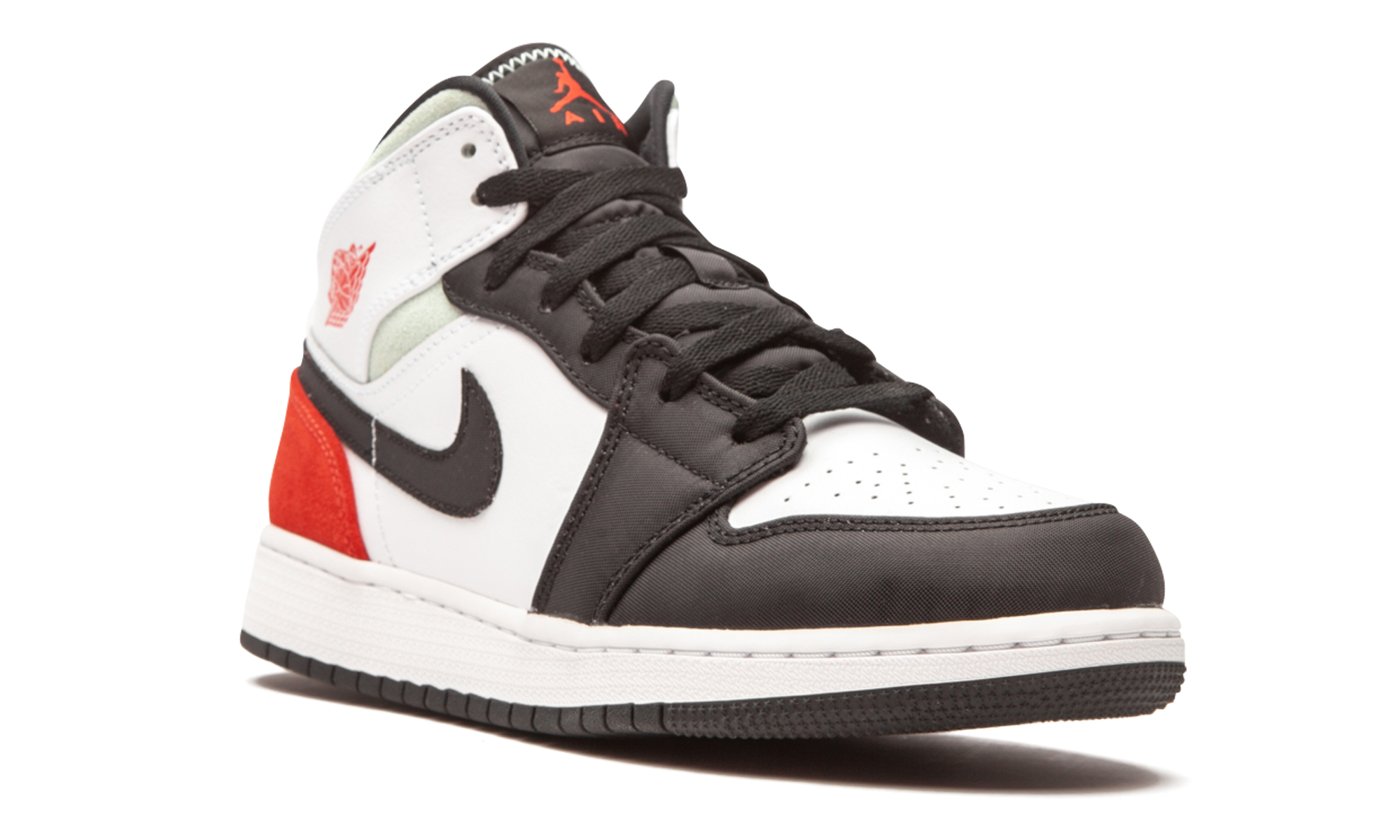 Air Jordan 1 Mid Se Gs "red / Grey / Black Toe" - 7