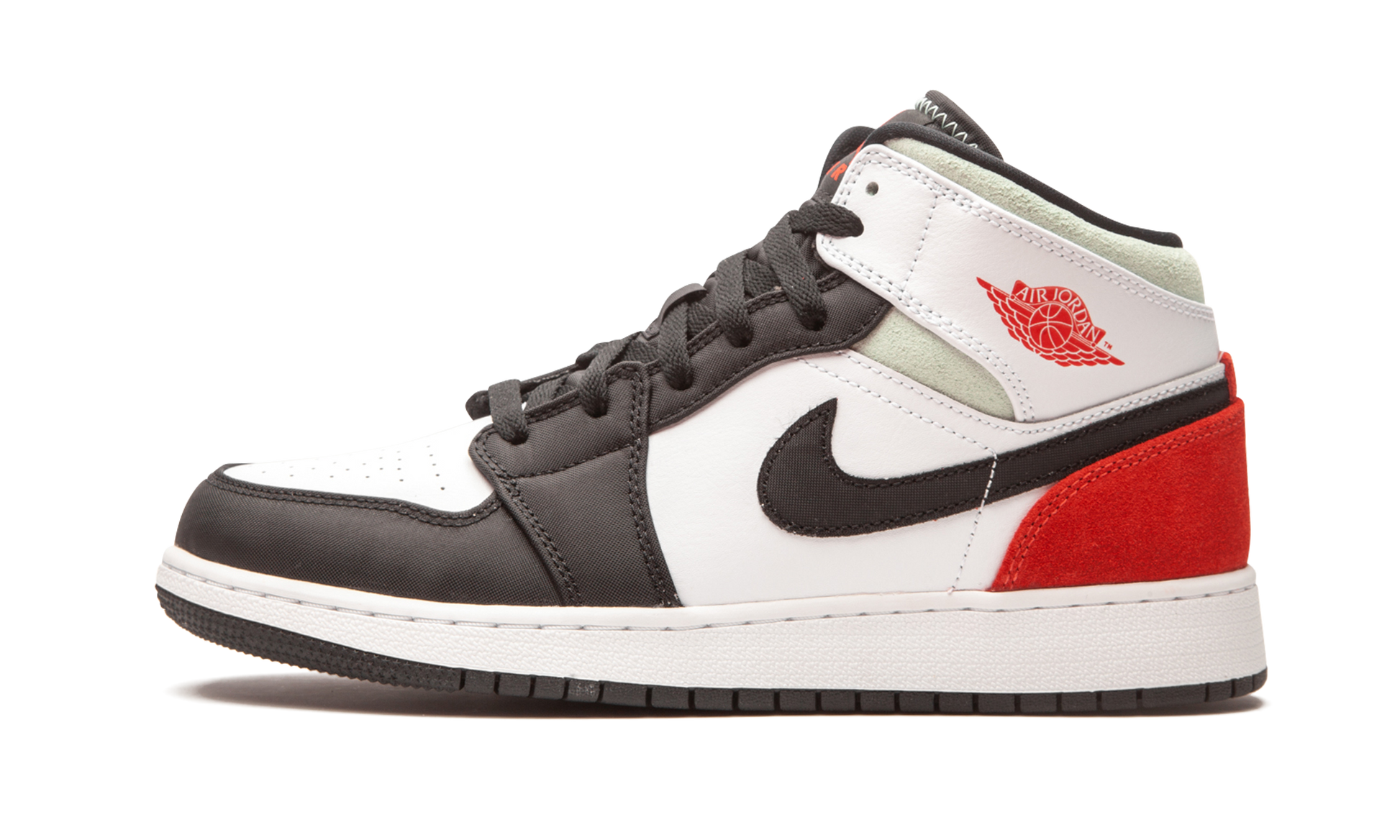 Air Jordan 1 Mid Se Gs "red / Grey / Black Toe" - 8