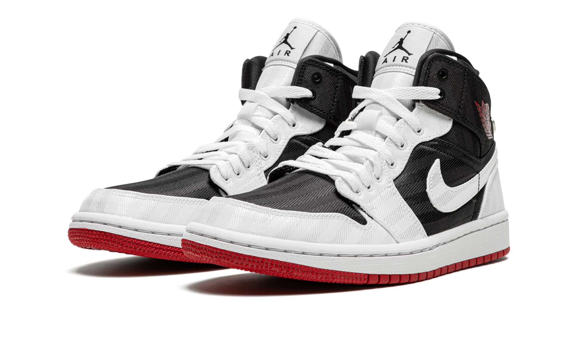 Air Jordan 1 Mid Se Utl Wmns "white / Black / Gym Red" - 2