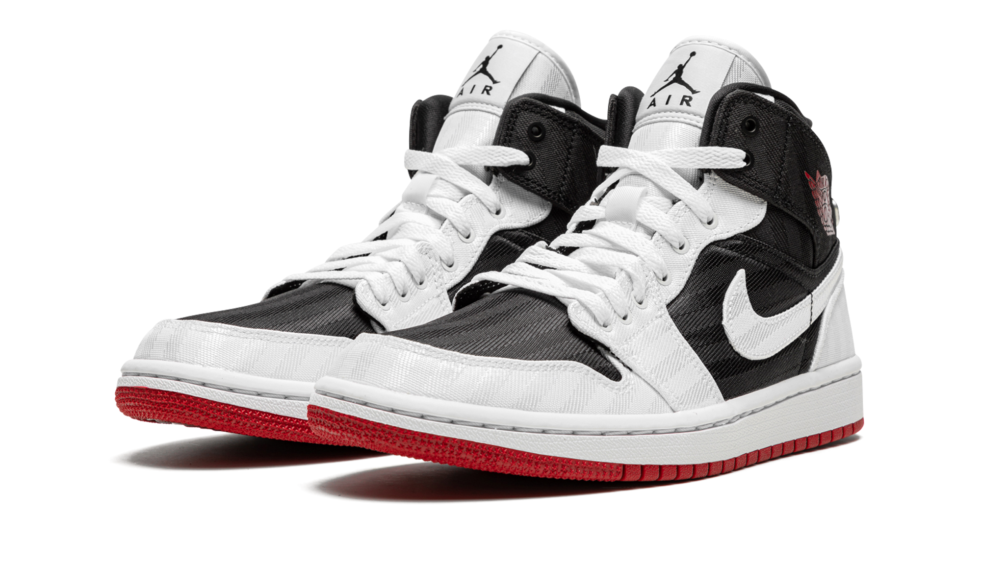 Air Jordan 1 Mid Se Utl Wmns "white / Black / Gym Red" - 2