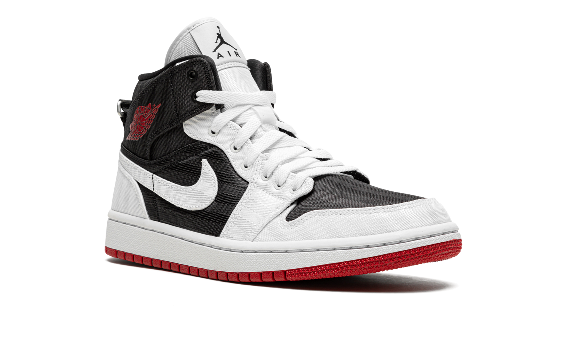 Air Jordan 1 Mid Se Utl Wmns "white / Black / Gym Red" - 7