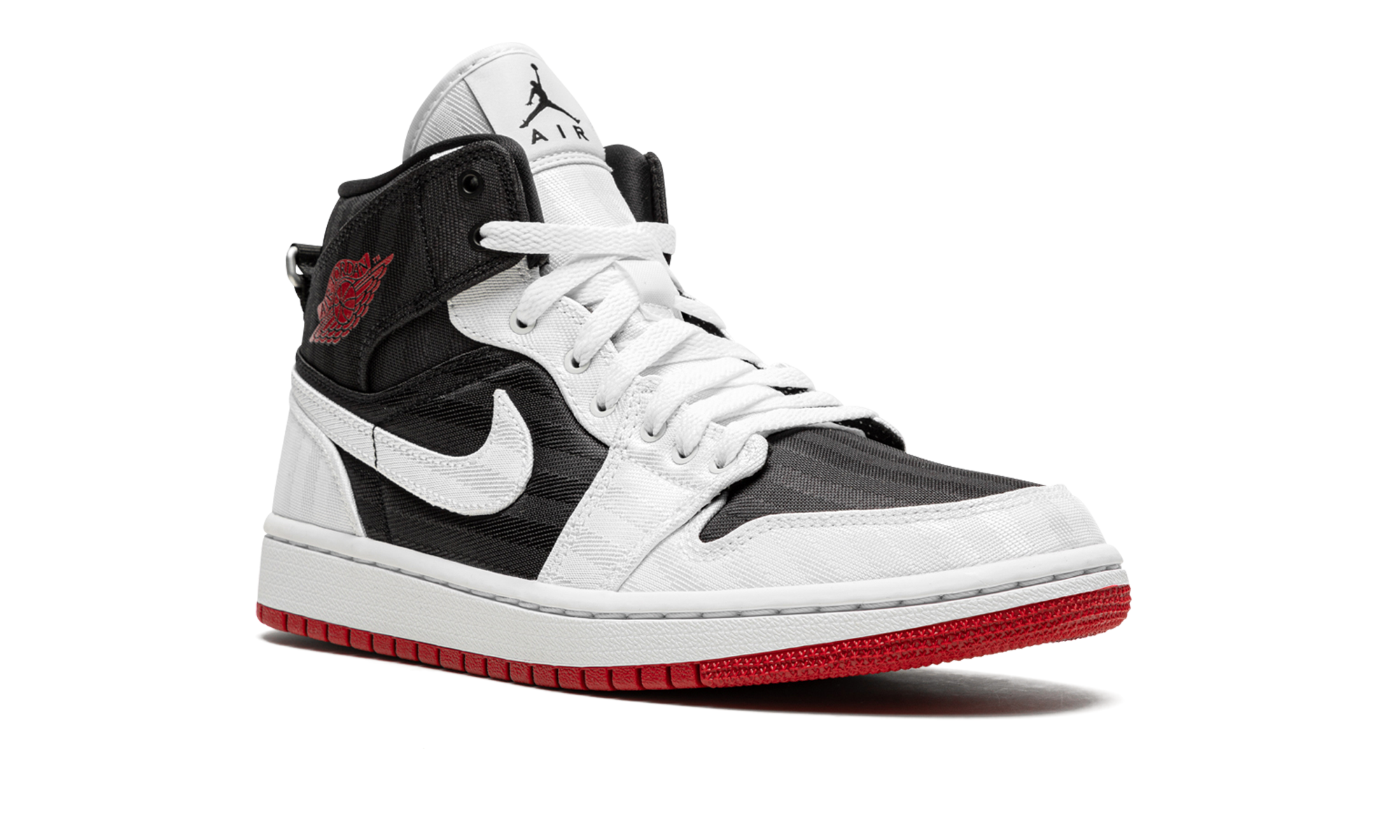 Air Jordan 1 Mid Se Utl Wmns "white / Black / Gym Red" - 7