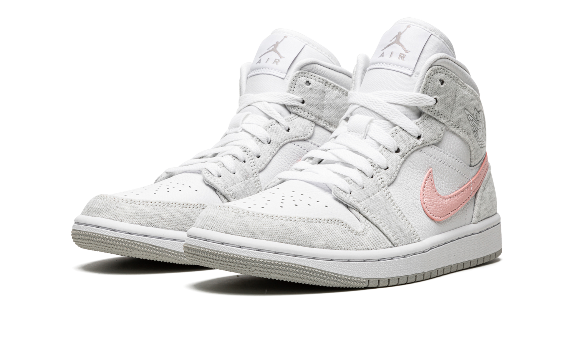 Air Jordan 1 Mid Se Wmns "heather Grey / Pink" - 2
