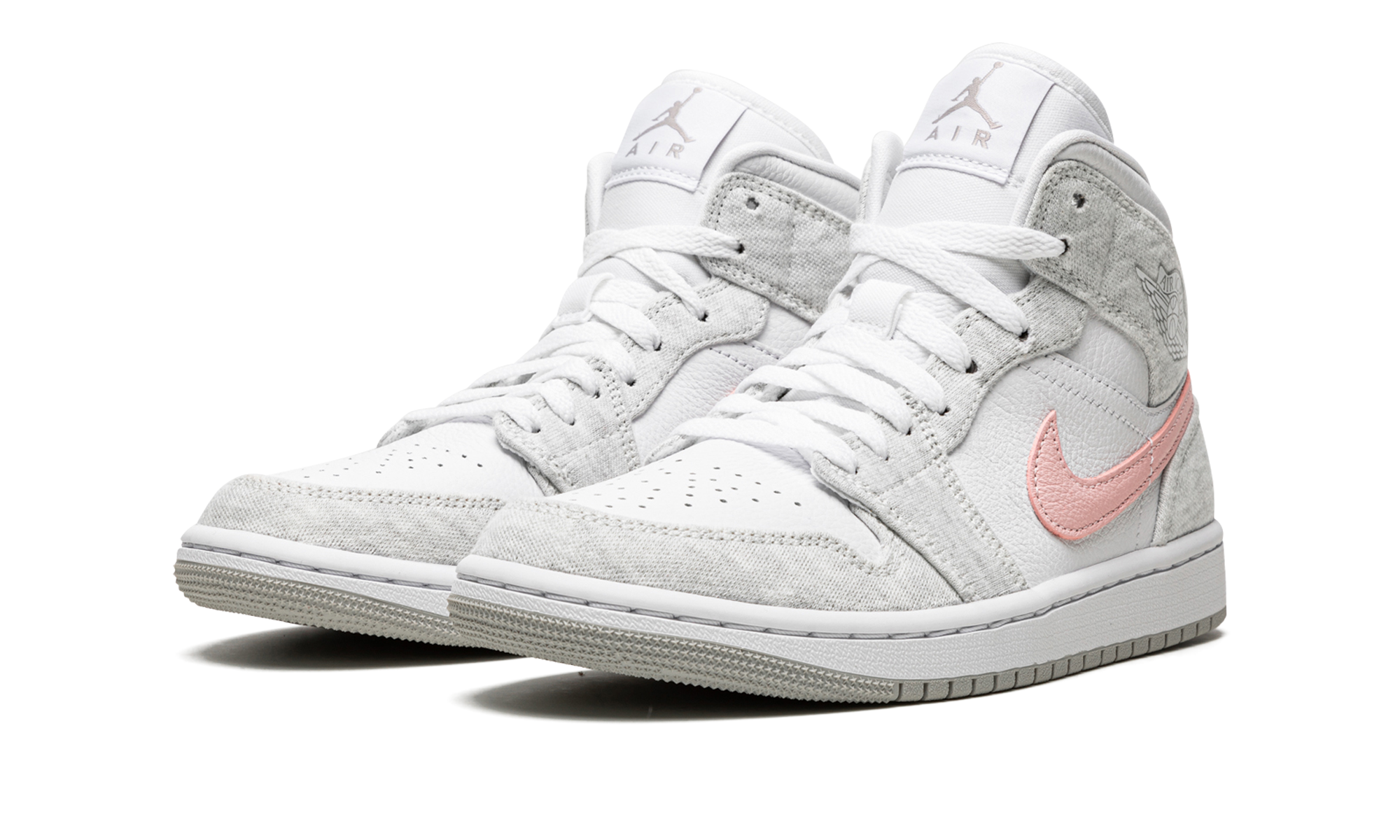 Air Jordan 1 Mid Se Wmns "heather Grey / Pink" - 2