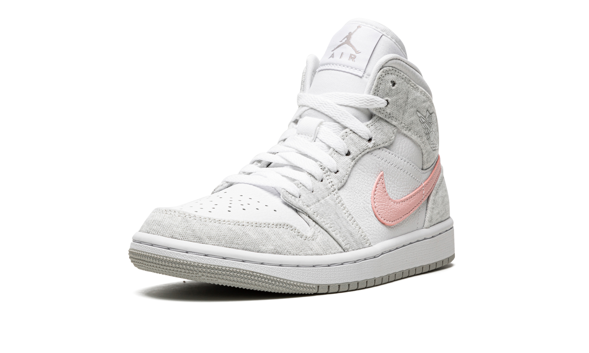 Air Jordan 1 Mid Se Wmns "heather Grey / Pink" - 4
