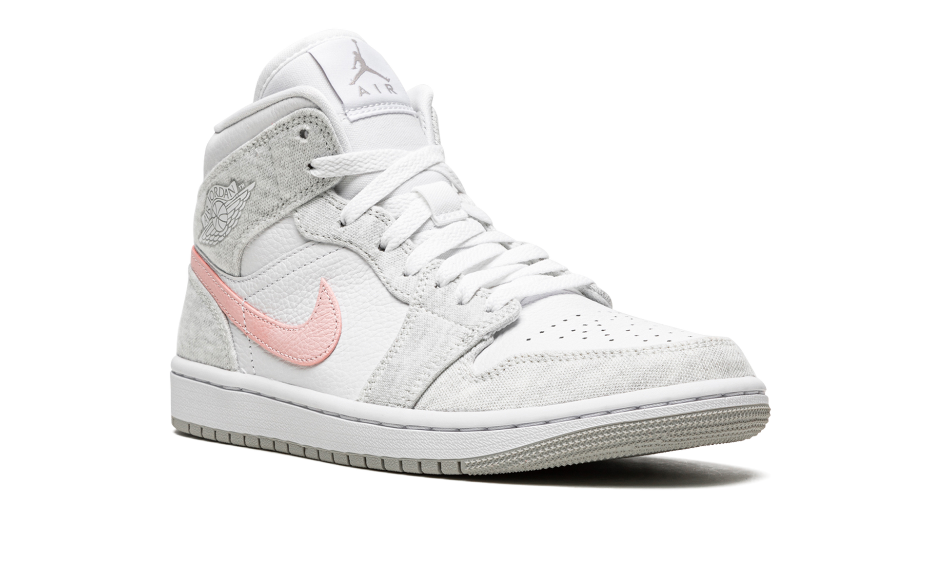 Air Jordan 1 Mid Se Wmns "heather Grey / Pink" - 7