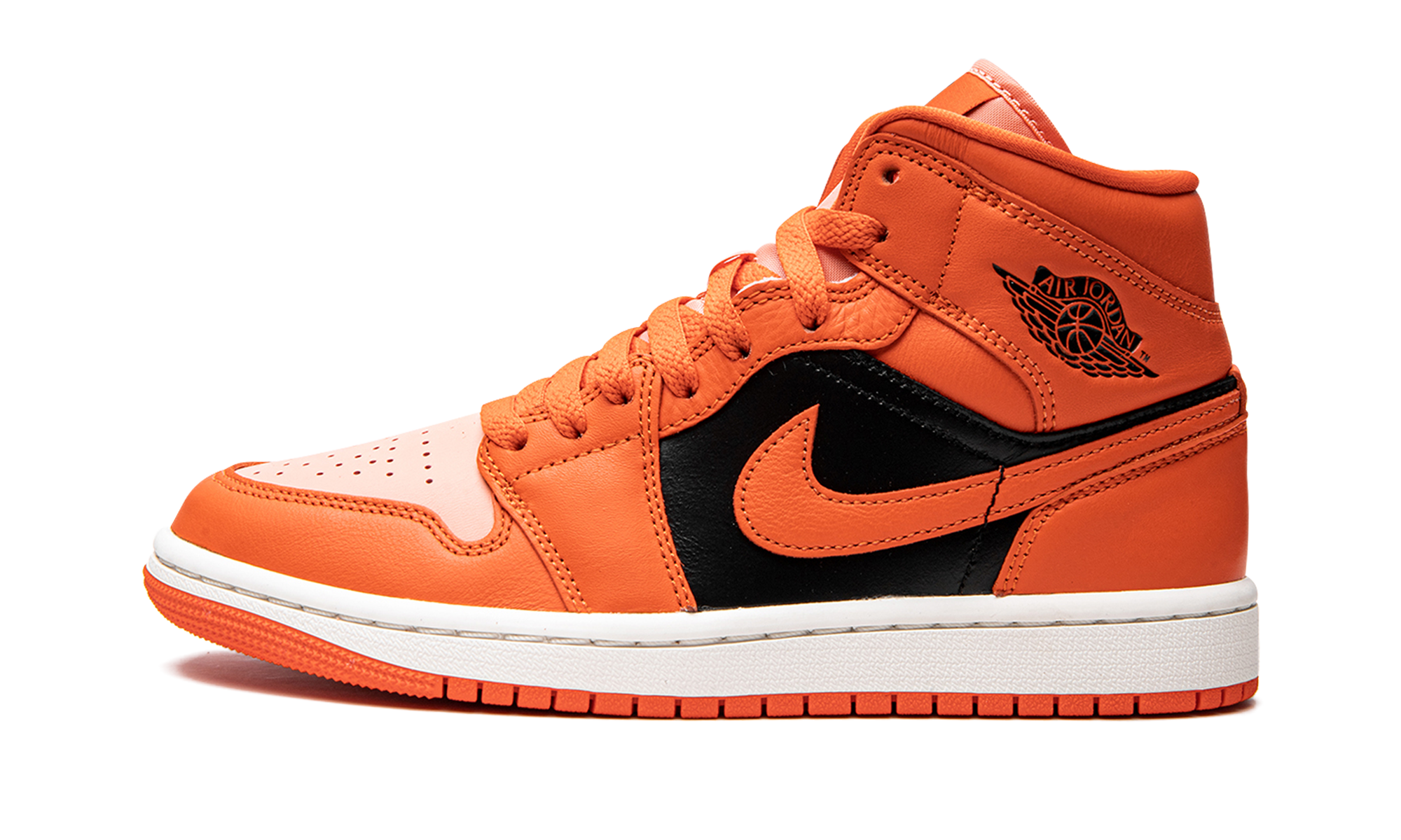 Air Jordan 1 Mid Se Wmns "orange / Black" - 1