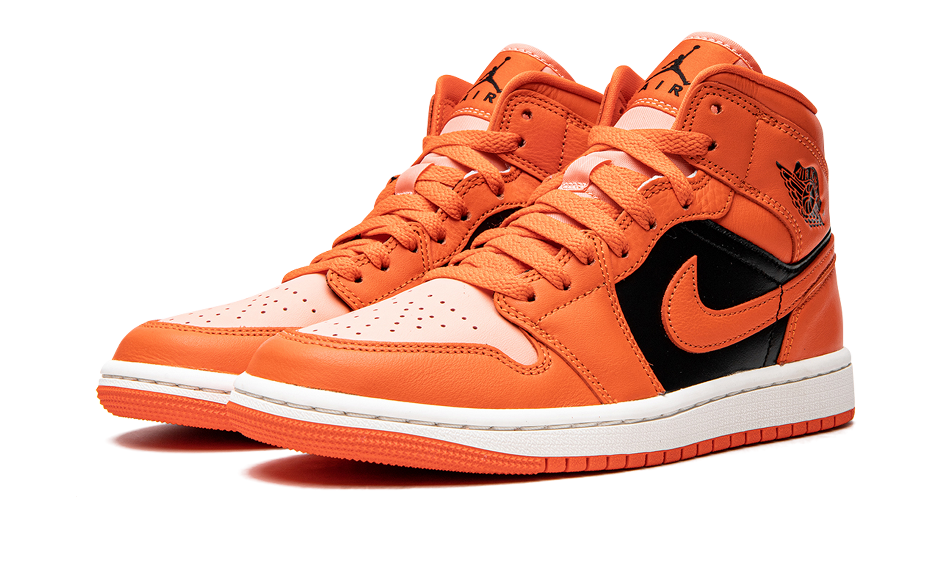 Air Jordan 1 Mid Se Wmns "orange / Black" - 2