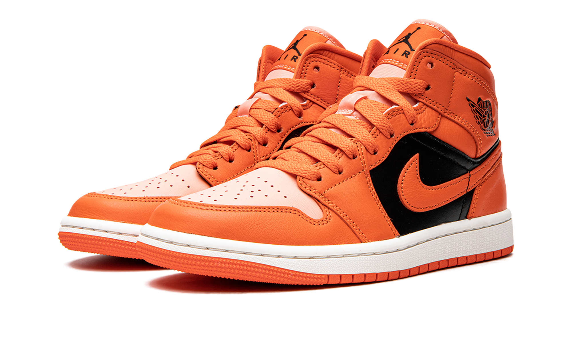 Air Jordan 1 Mid Se Wmns "orange / Black" - 2