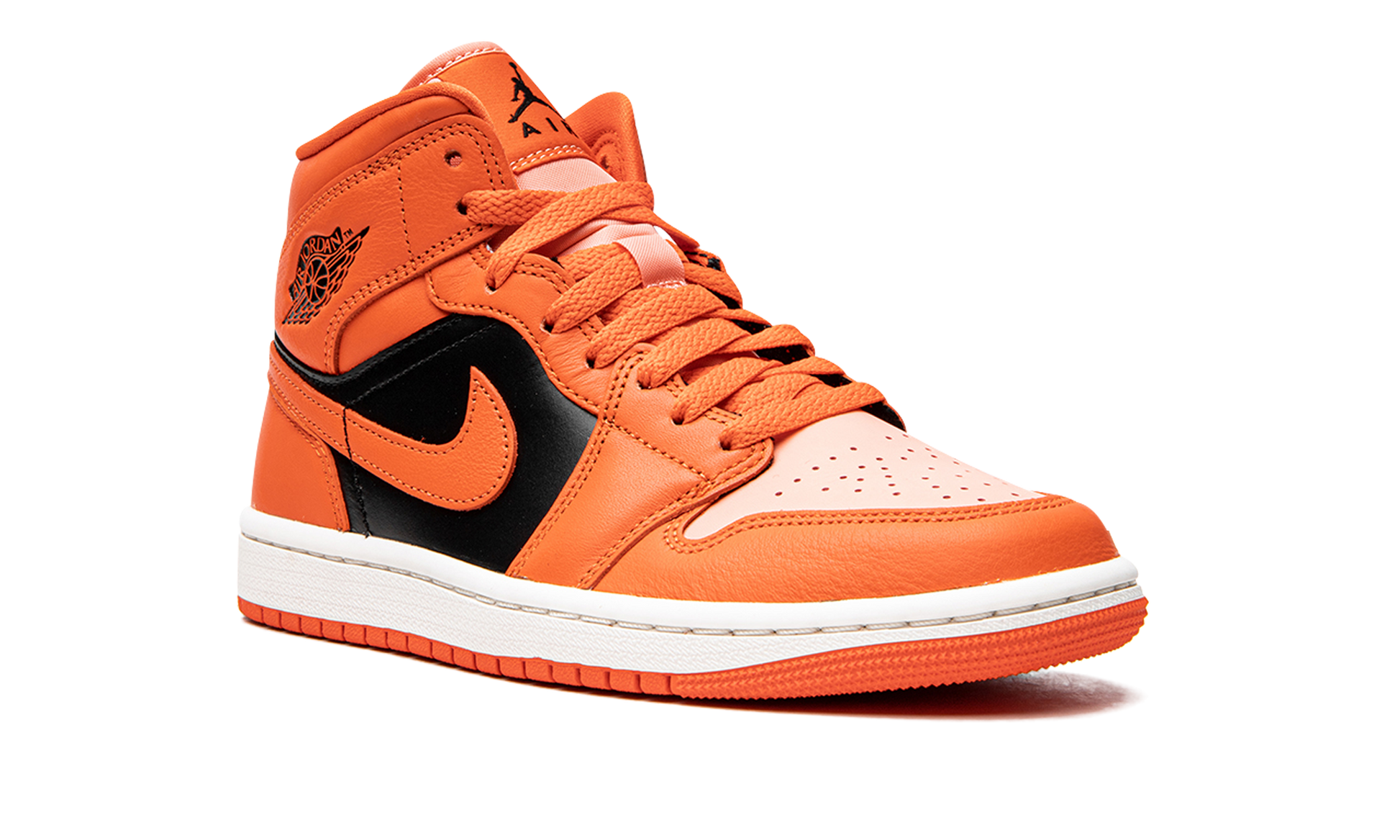 Air Jordan 1 Mid Se Wmns "orange / Black" - 7