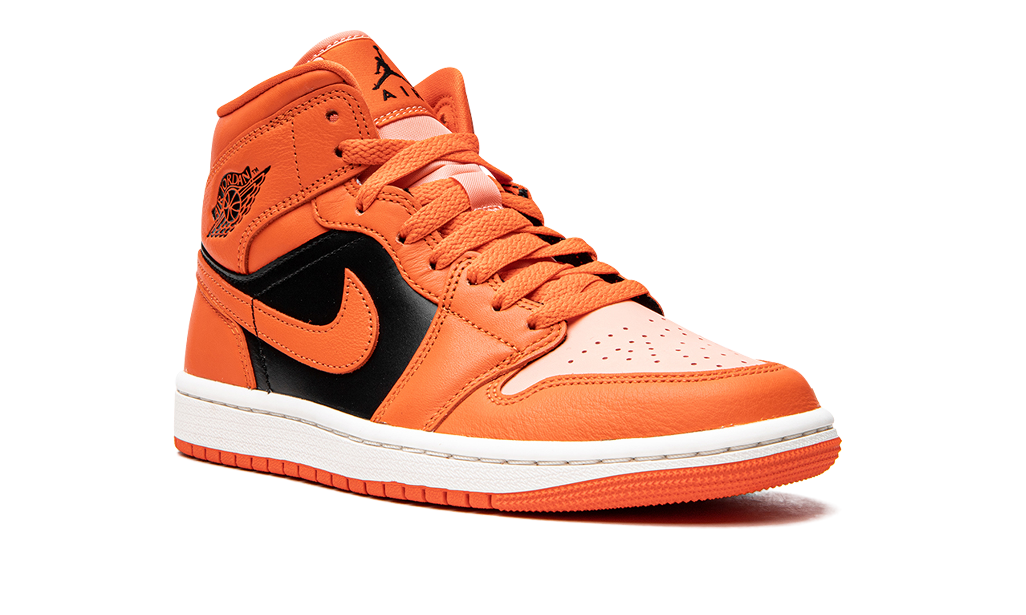 Air Jordan 1 Mid Se Wmns "orange / Black" - 7