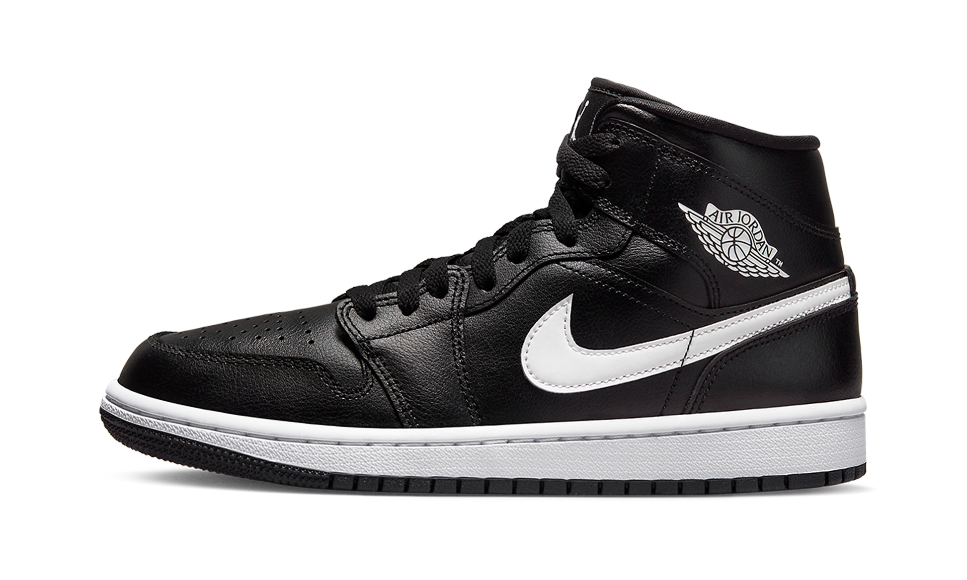 Air Jordan 1 Mid Wmns "black / White" - 1