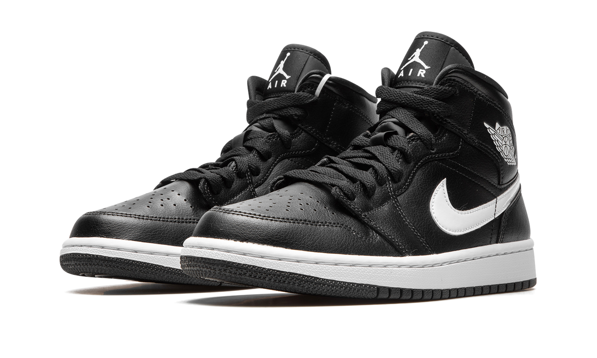 Air Jordan 1 Mid Wmns "black / White" - 2