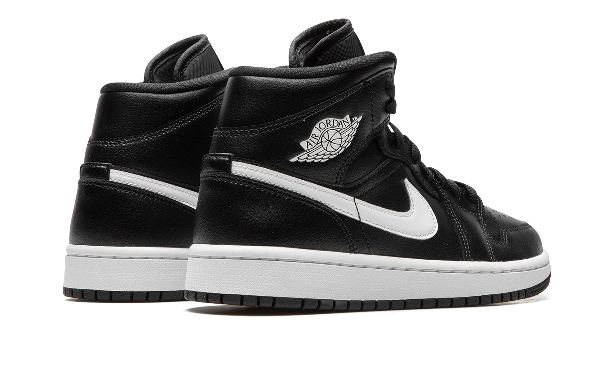 Air Jordan 1 Mid Wmns "black / White" - 3