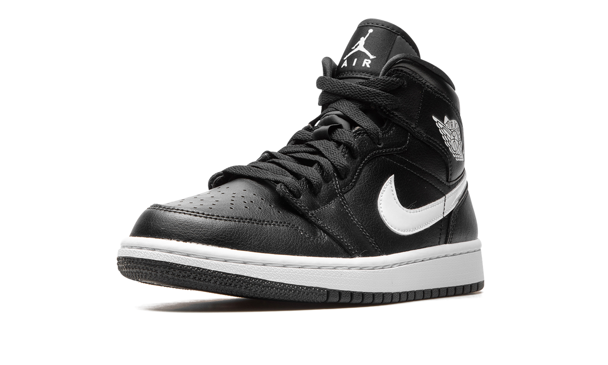 Air Jordan 1 Mid Wmns "black / White" - 4