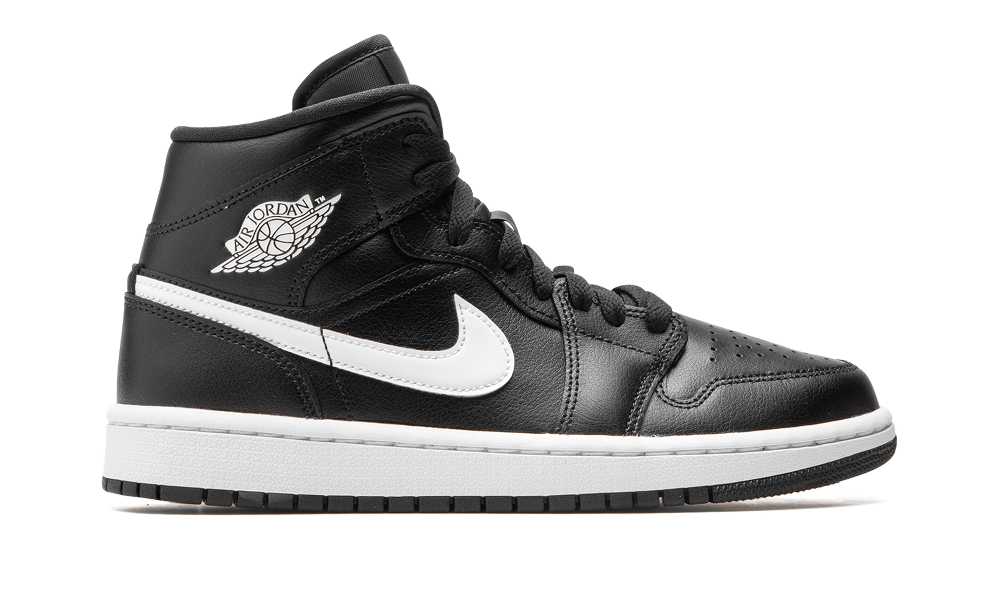 Air Jordan 1 Mid Wmns "black / White" - 6