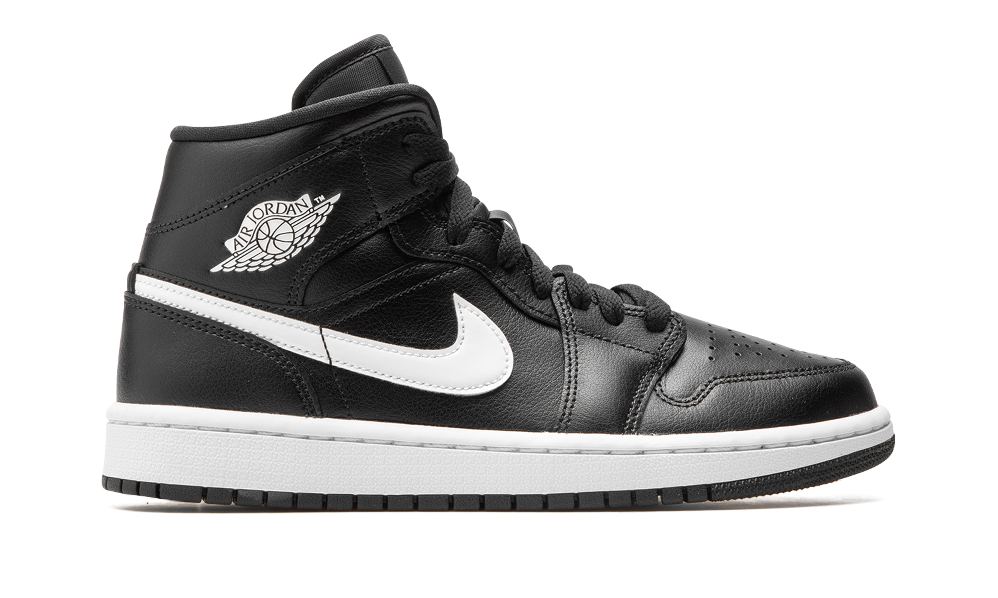Air Jordan 1 Mid Wmns "black / White" - 6