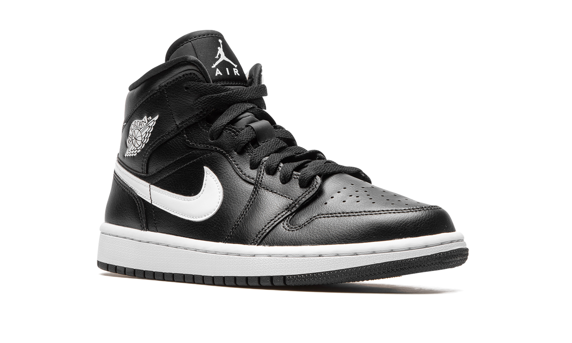 Air Jordan 1 Mid Wmns "black / White" - 7