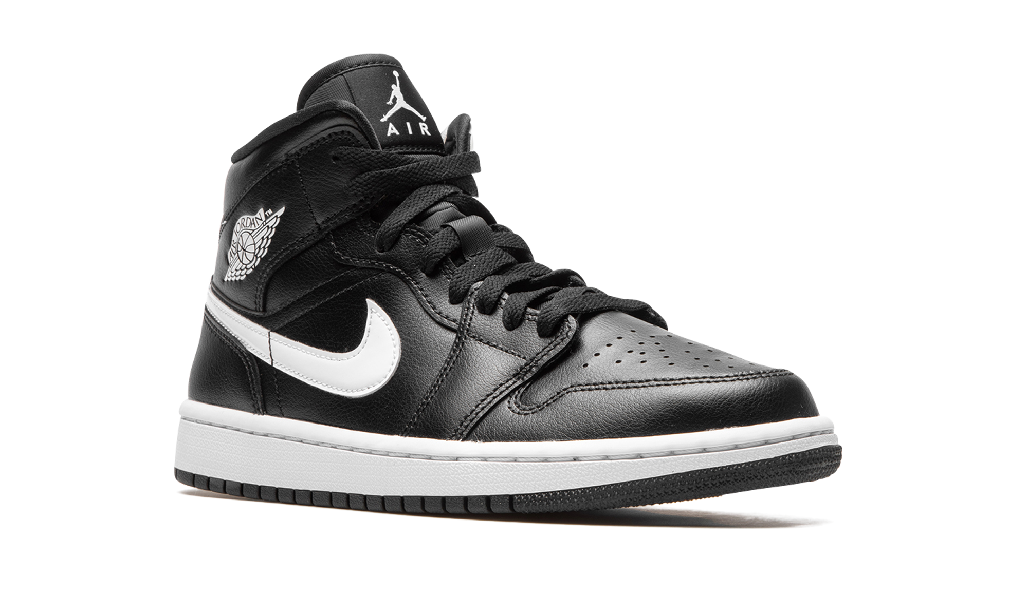 Air Jordan 1 Mid Wmns "black / White" - 7