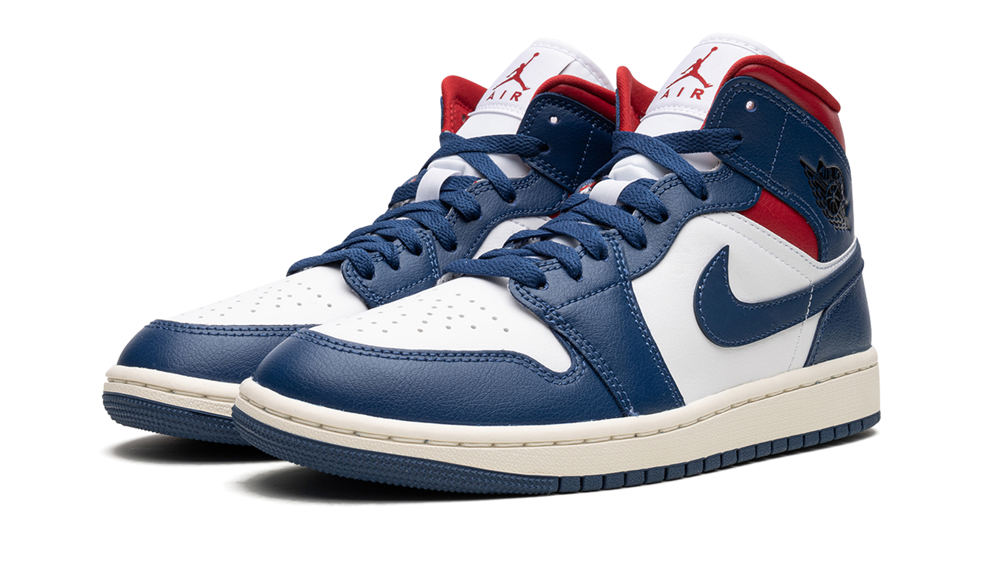 Air Jordan 1 Mid Wmns "blue / Red" - 2