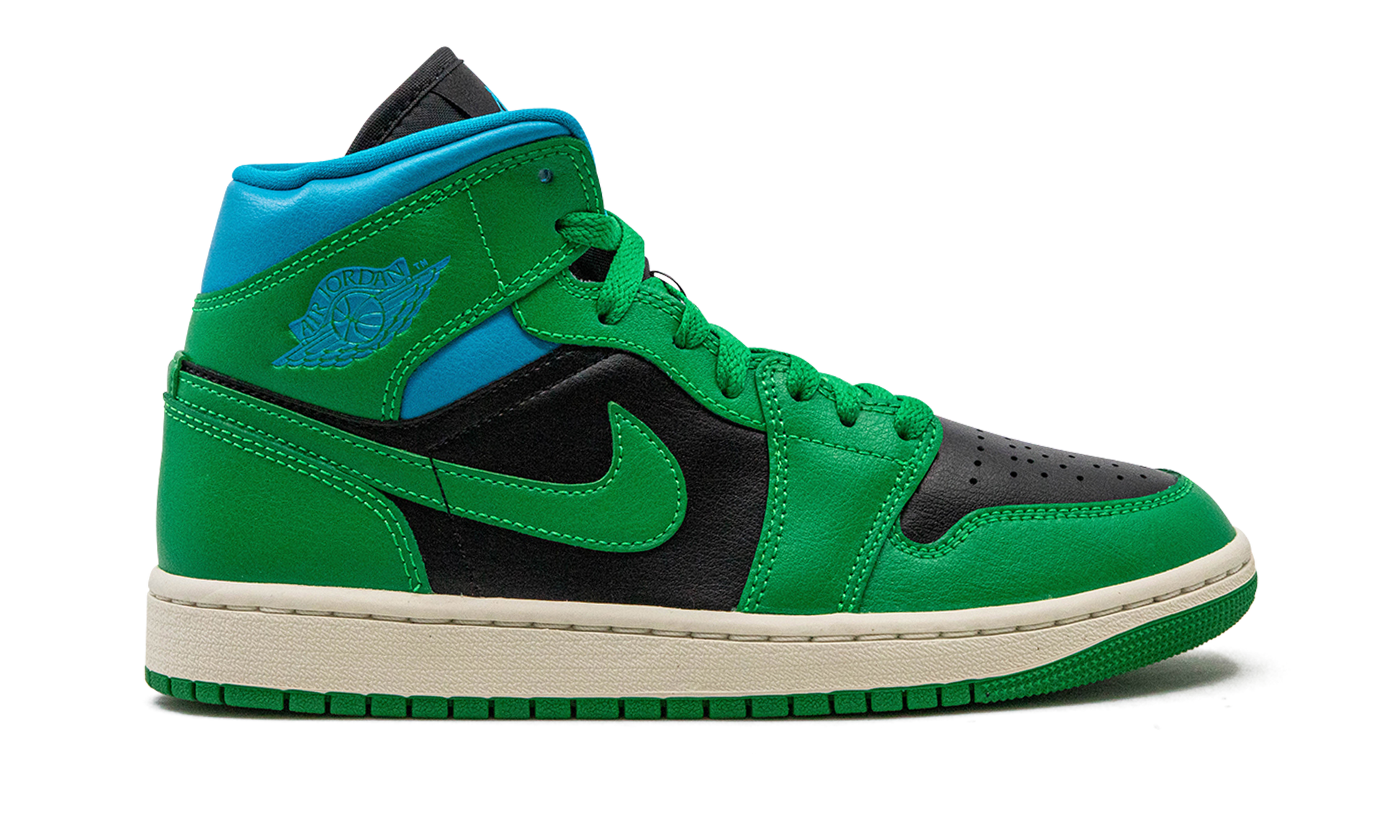 Air Jordan 1 Mid Wmns "lucky Green Aquatone" - 7