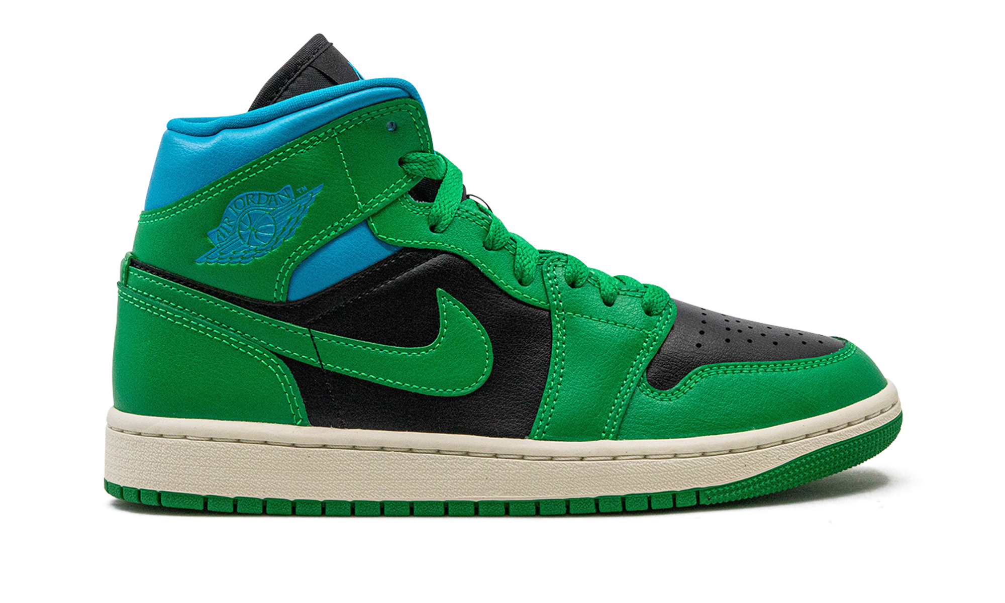 Air Jordan 1 Mid Wmns "lucky Green Aquatone" - 7